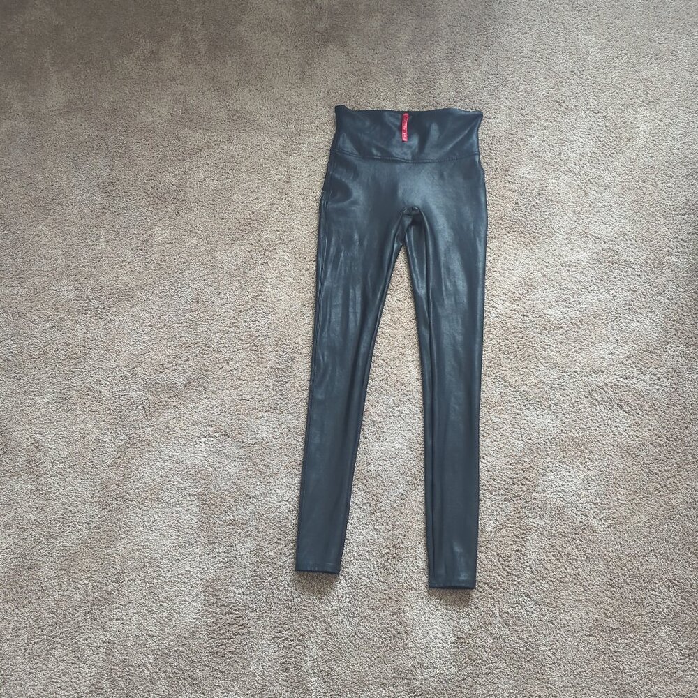Spanx Faux Leather Leggings Medium Long/Tall